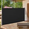Outsunny 10' x 5' Retractable Awning for Patio, Privacy Screen , Sun Shade and Wind Fence, Black