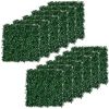 Outsunny Milan Artificial Grass 12-Piece Set, 19.75" x 19.75", Dark Green - Soft Feel & Drainage