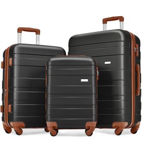 Luggage Sets New Model ABS Hardshell 3pcs Clearance Luggage Hardside Lightweight Durable Suitcase sets Spinner Wheels Suitcase with TSA Lock 20''24''2