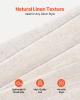 Natural Linen Curtains 52 x 84 inch 2 Panels Set Semi Sheer Light Filtering