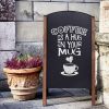 1PC 31.5 Inch Wood A-Frame Sidewalk Signage Chalkboard menu board