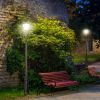 Outsunny Solar Post Light 94.5" Outdoor Vintage Street Lamp Solar Powered for Garden Pathway Driveway Black