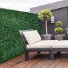 Outsunny Milan Artificial Grass 12-Piece Set, 19.75" x 19.75", Dark Green - Soft Feel & Drainage