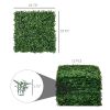 Outsunny 12-Piece 19.75" x 19.75" Milan Artificial Grass, Water Drainage, & Soft Feel, Light Green
