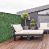 Outsunny 12-Piece 19.75" x 19.75" Milan Artificial Grass, Water Drainage, & Soft Feel, Light Green