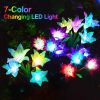 4 Pack Solar Lights With 16 Bigger Artificial Lily Flowers, Multi-Color Changing Lights
