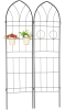 2 Pack Metal Garden Trellis 78.7" x 19.7" Rustproof Trellis for Climbing Plants Outdoor Flower Support Black